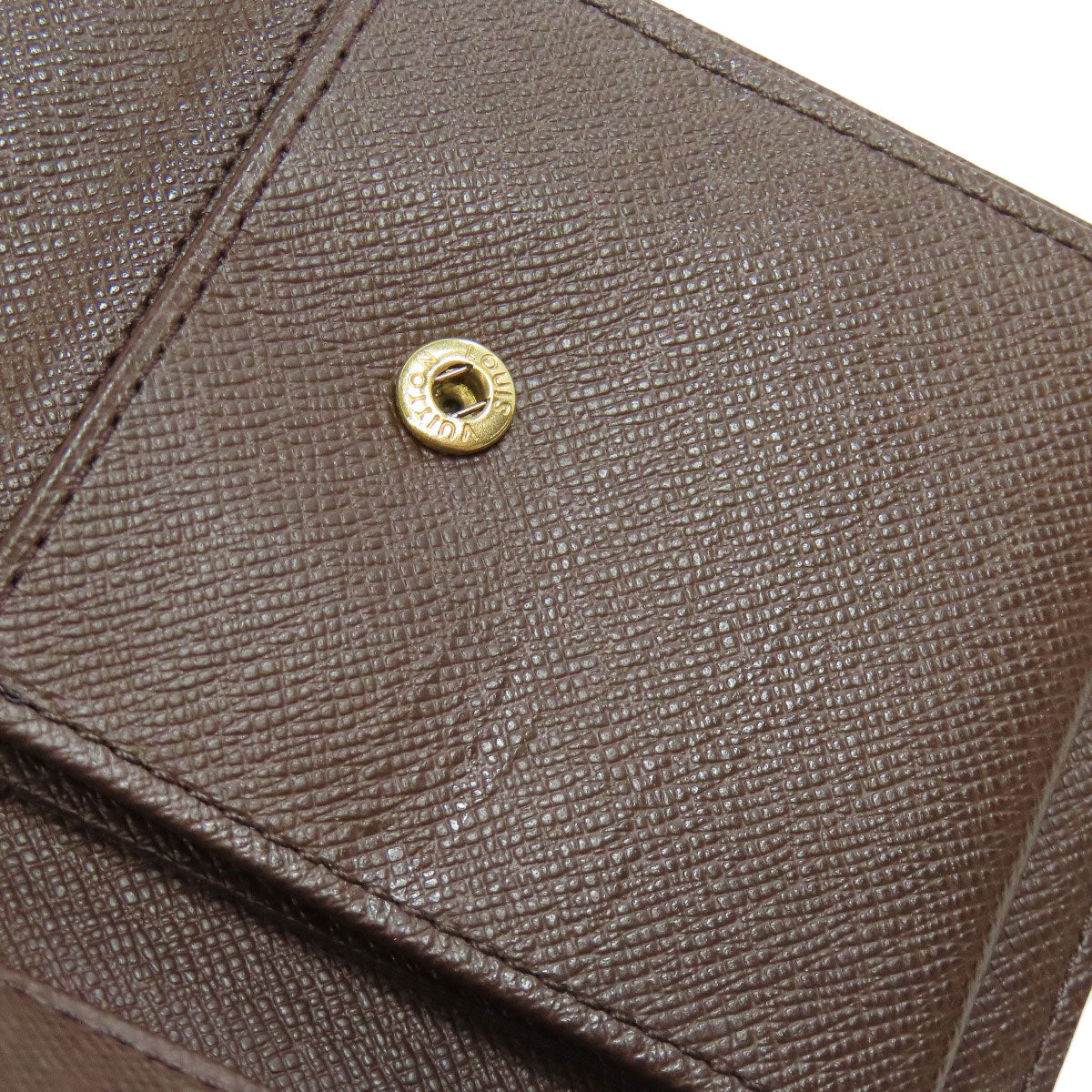 LOUIS VUITTON Bifold Wallet N61675 Damier canvas Brown Portefeuille�EMarco mens Used Authentic