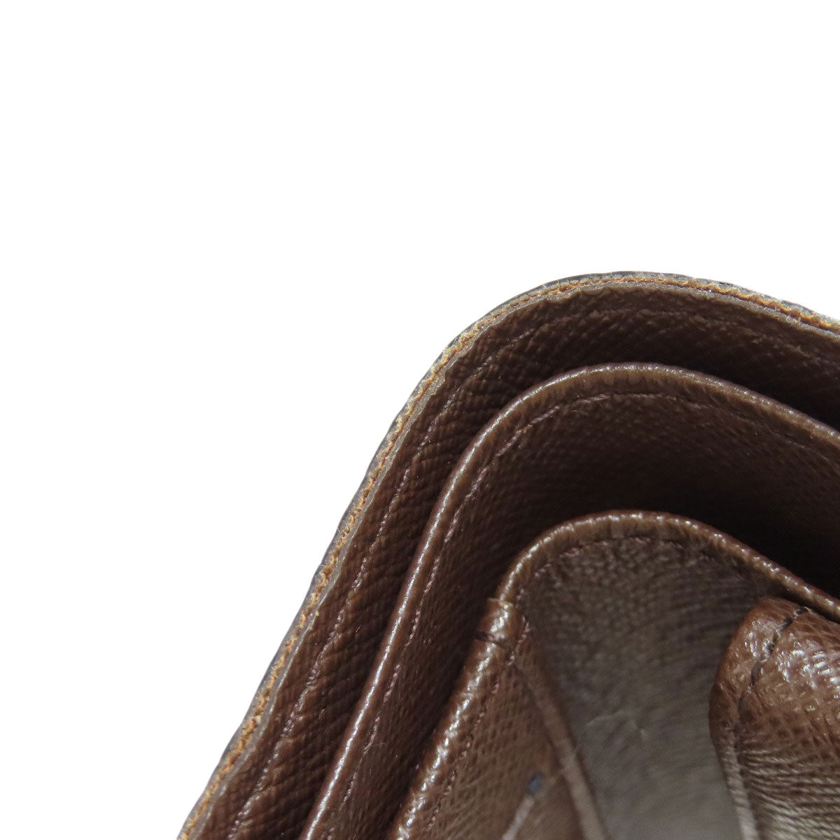 LOUIS VUITTON Bifold Wallet N61675 Damier canvas Brown Portefeuille�EMarco mens Used Authentic