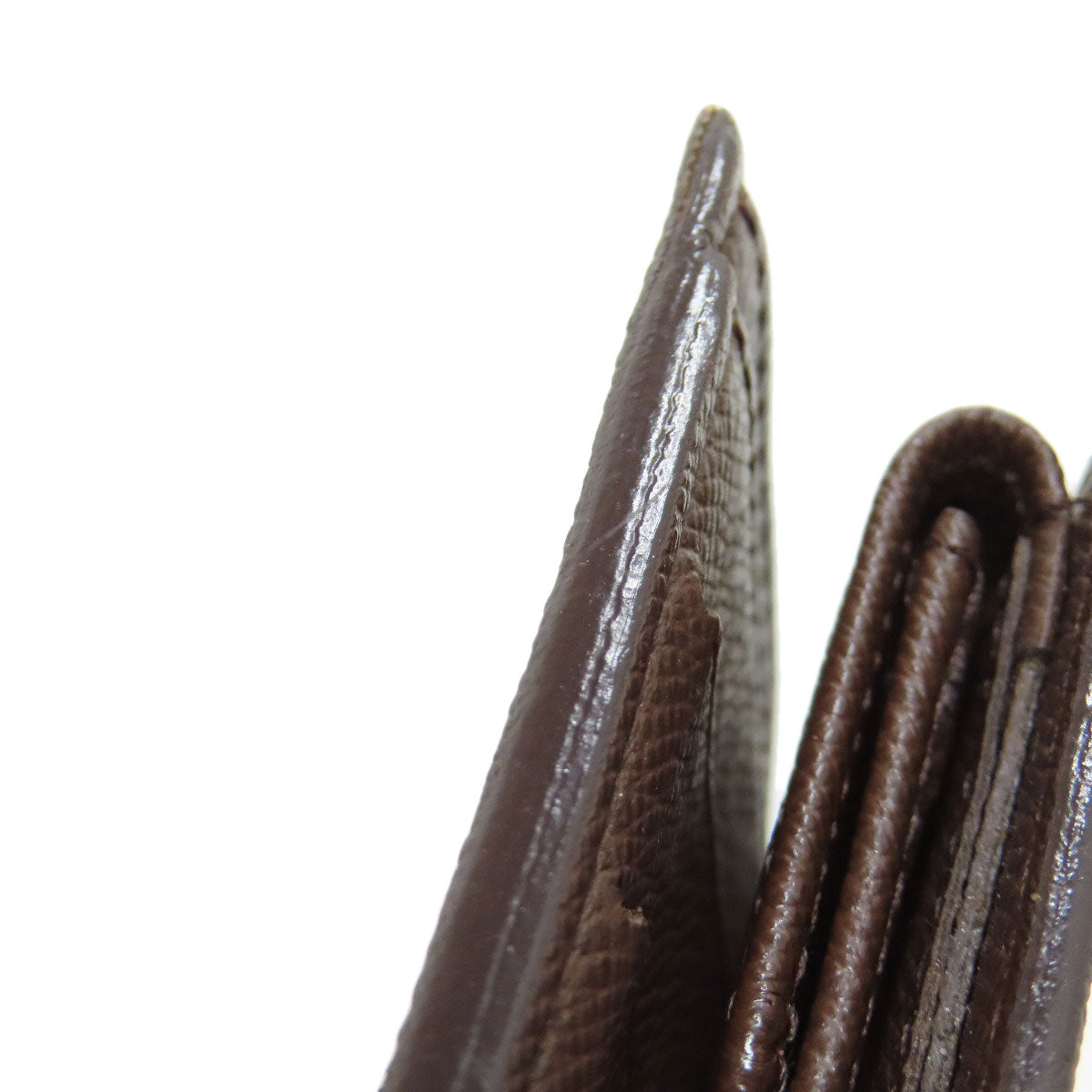 LOUIS VUITTON Bifold Wallet N61675 Damier canvas Brown Portefeuille�EMarco mens Used Authentic