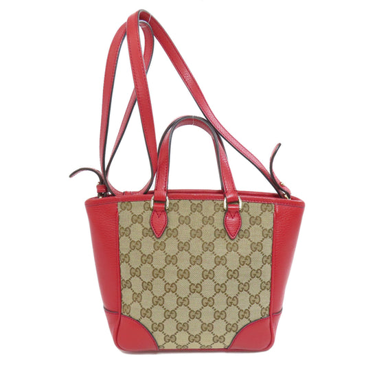 GUCCI Handbag 449241 canvas Red Outlet GG 2WAY Women Used Authentic