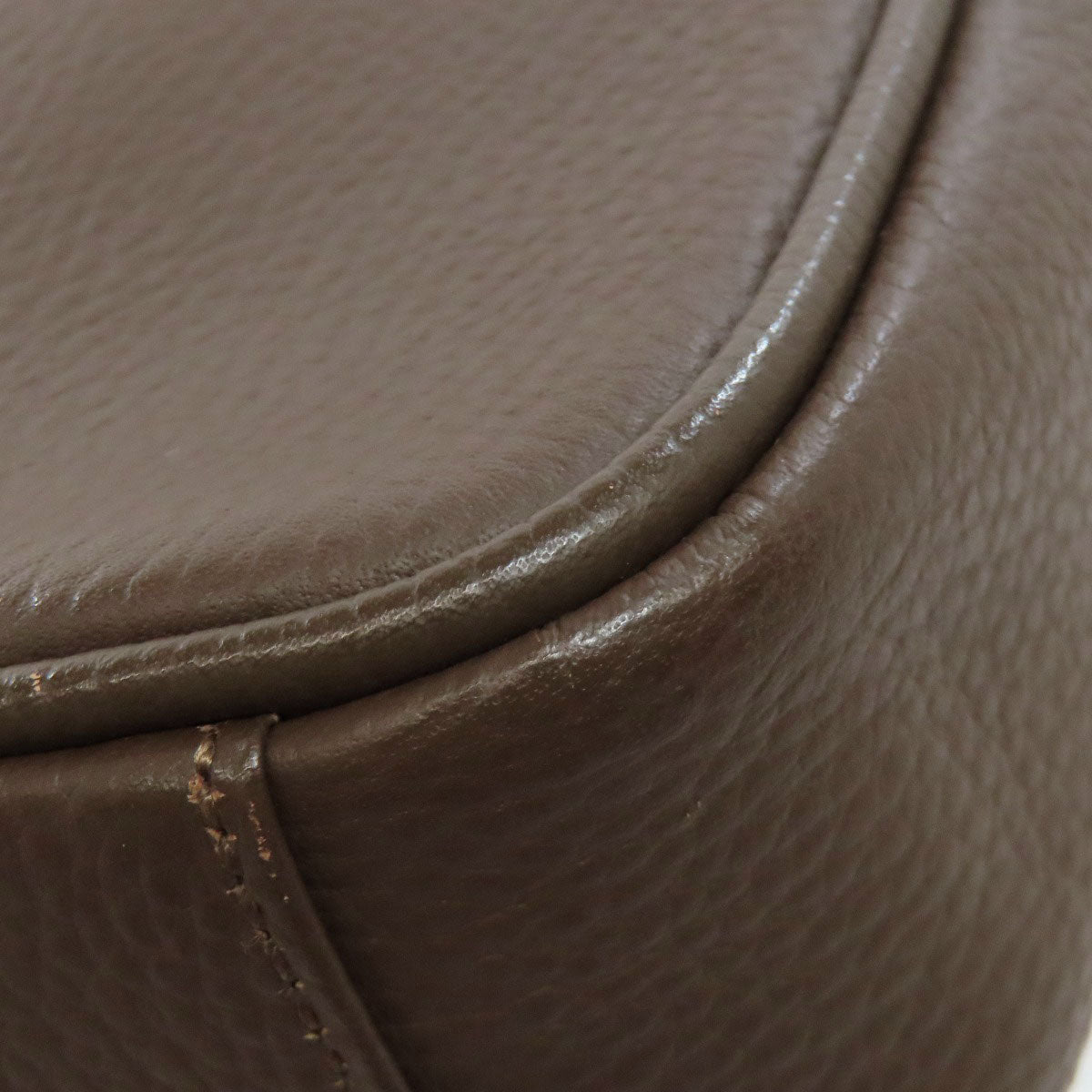 BURBERRY Shoulder Bag leather Brown logo Women Used Authentic