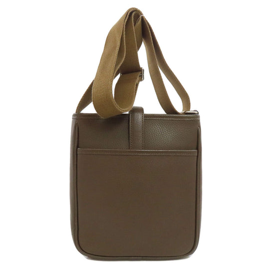 BURBERRY Shoulder Bag leather Brown logo Women Used Authentic