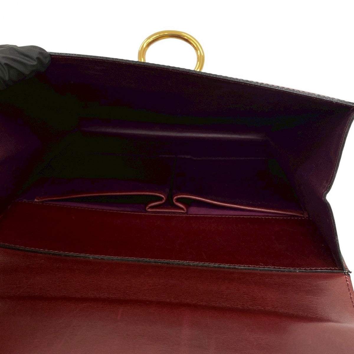 CELINE Handbag Calfskin wine-red