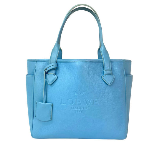 LOEWE Tote Bag leather blue Heritage