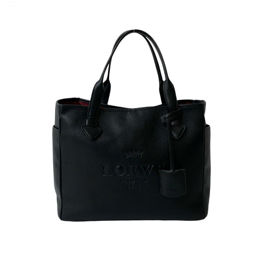 LOEWE Tote Bag leather black Heritage