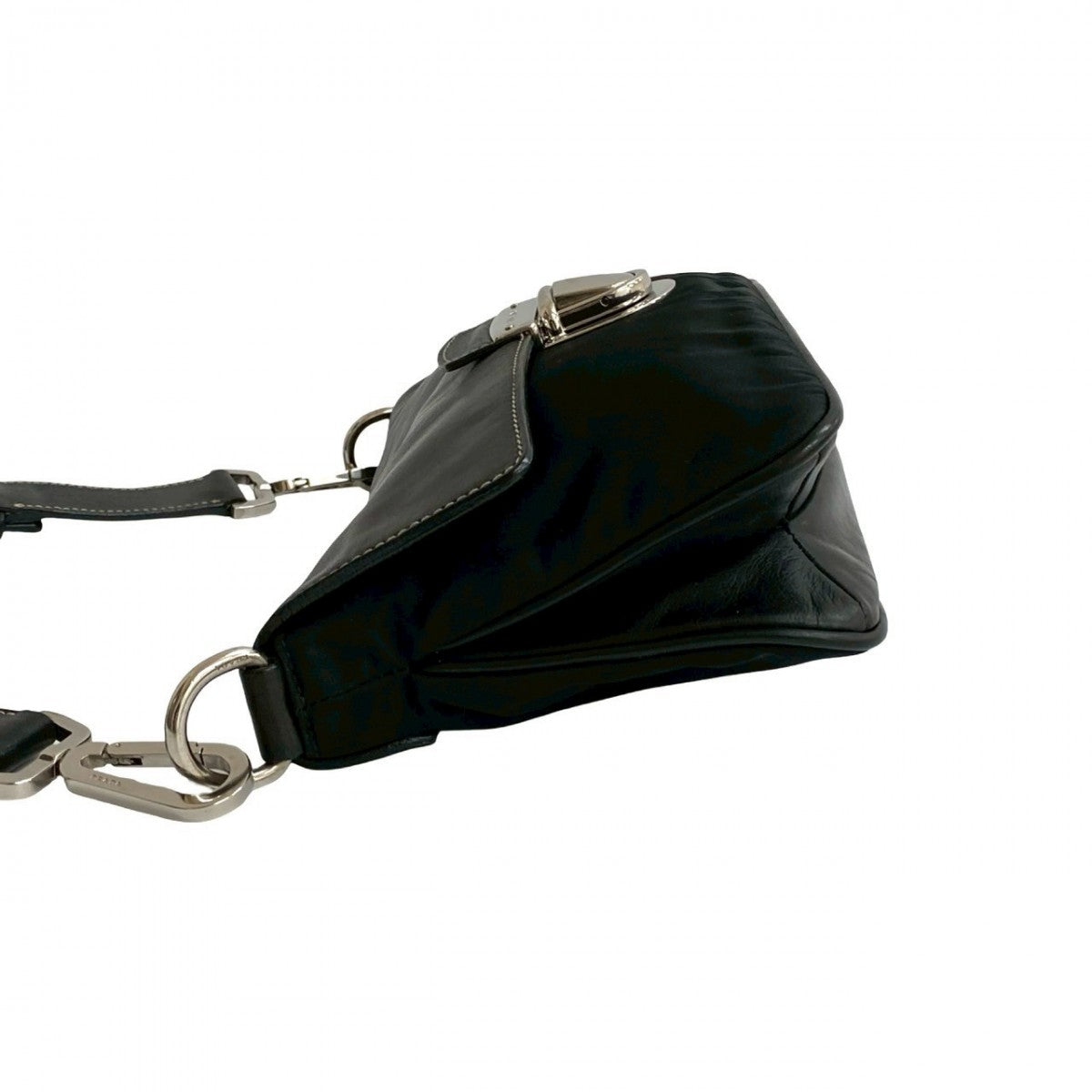 PRADA Shoulder Bag leather black