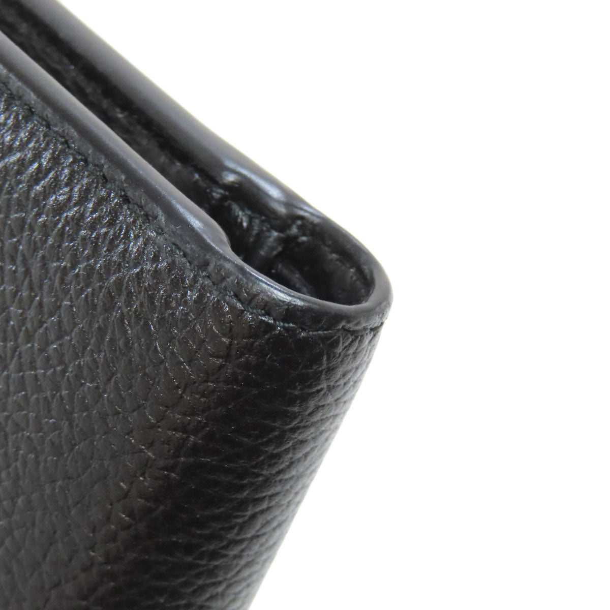 BALENCIAGA Bifold Wallet 594315 leather black logo mens Used Authentic