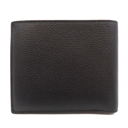 BALENCIAGA Bifold Wallet 594315 leather black logo mens Used Authentic