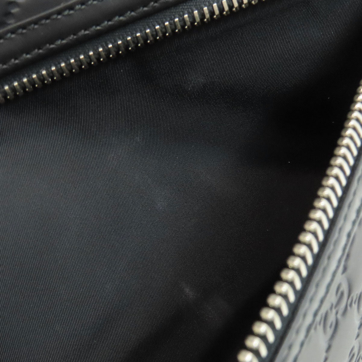 GUCCI Tote Bag 246410 Calfskin black GG Signature Shima Women Used Authentic