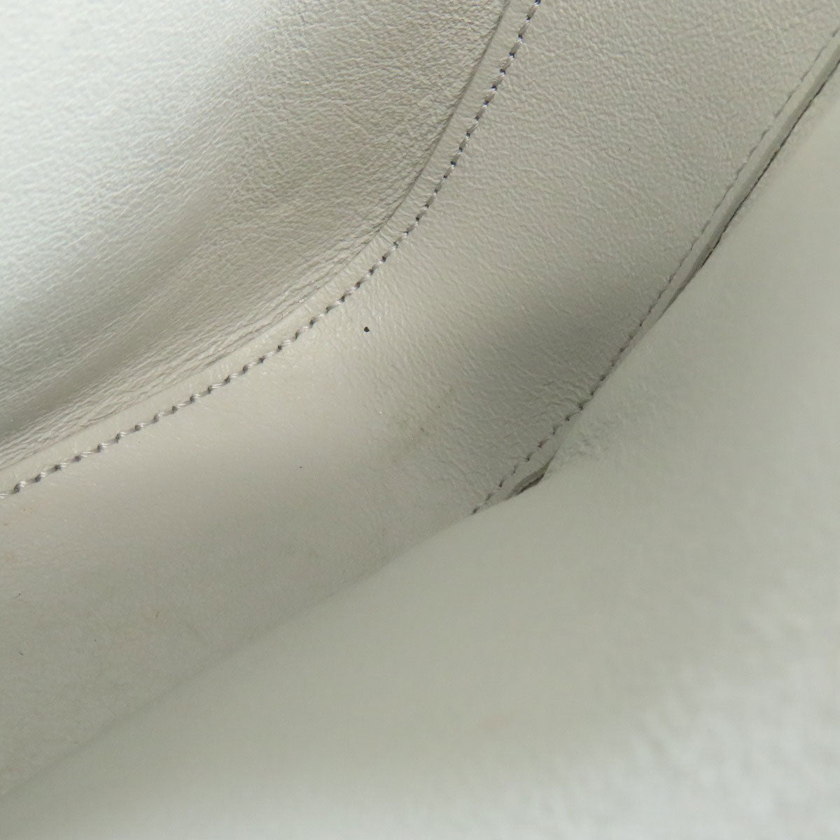 CELINE Shoulder Bag leather gray CMetal Women Used Authentic