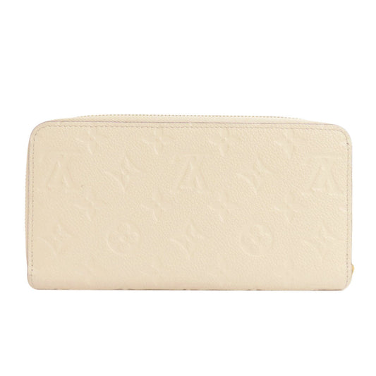 LOUIS VUITTON Long Wallet Purse M82212 Ann Platt white Zippy wallet Women Used Authentic