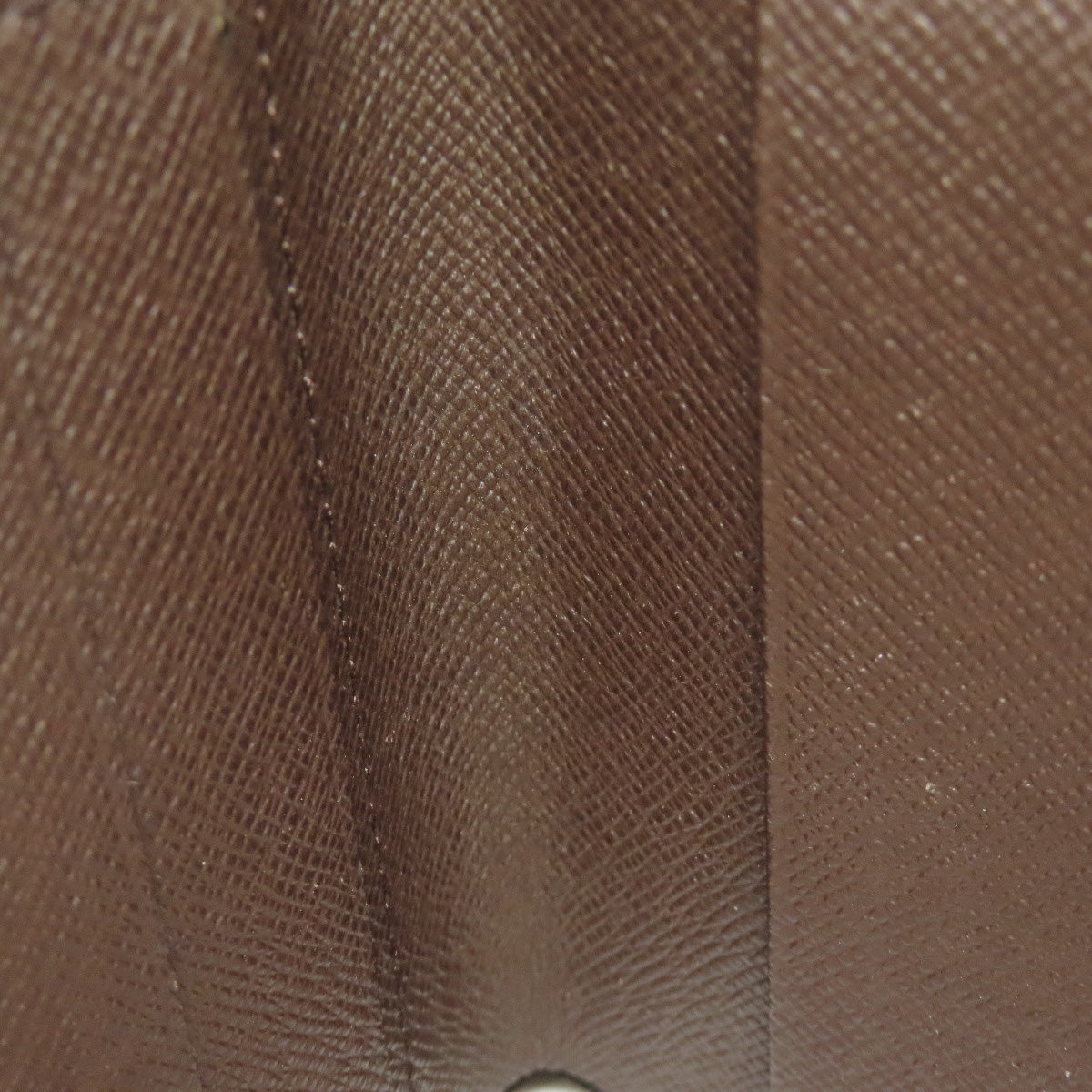 LOUIS VUITTON Bifold Wallet M61668 Damier canvas Brown Compact zip Women Used Authentic