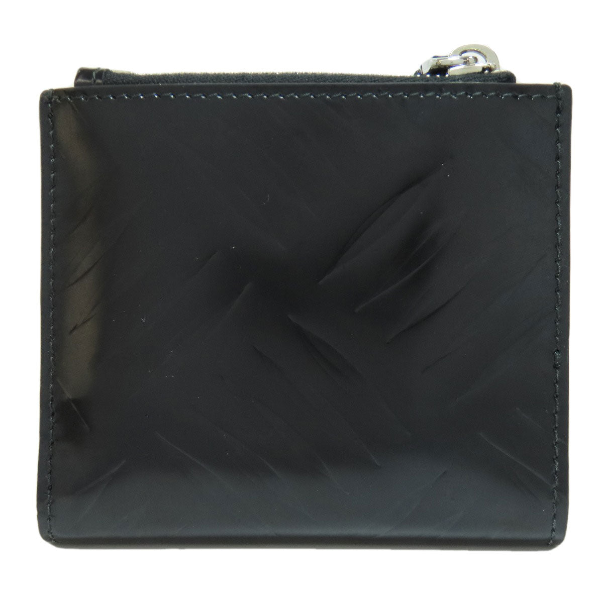 PRADA Bifold Wallet enamel black logo Women(Unisex) Used Authentic