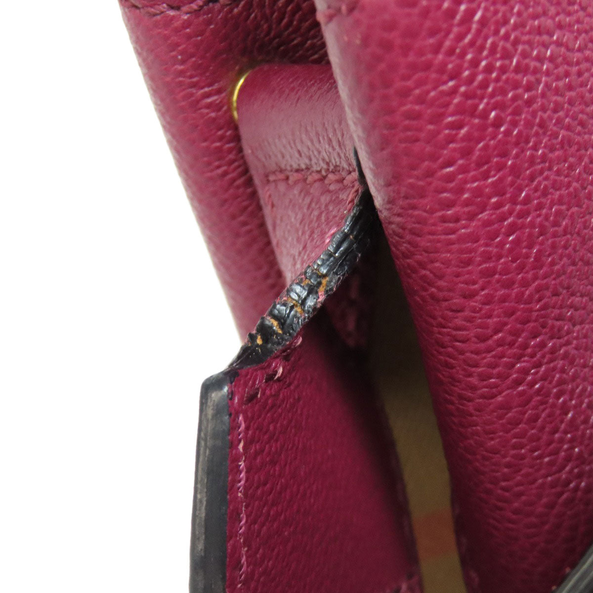 BURBERRY Shoulder Bag leather purple logo Women Used Authentic