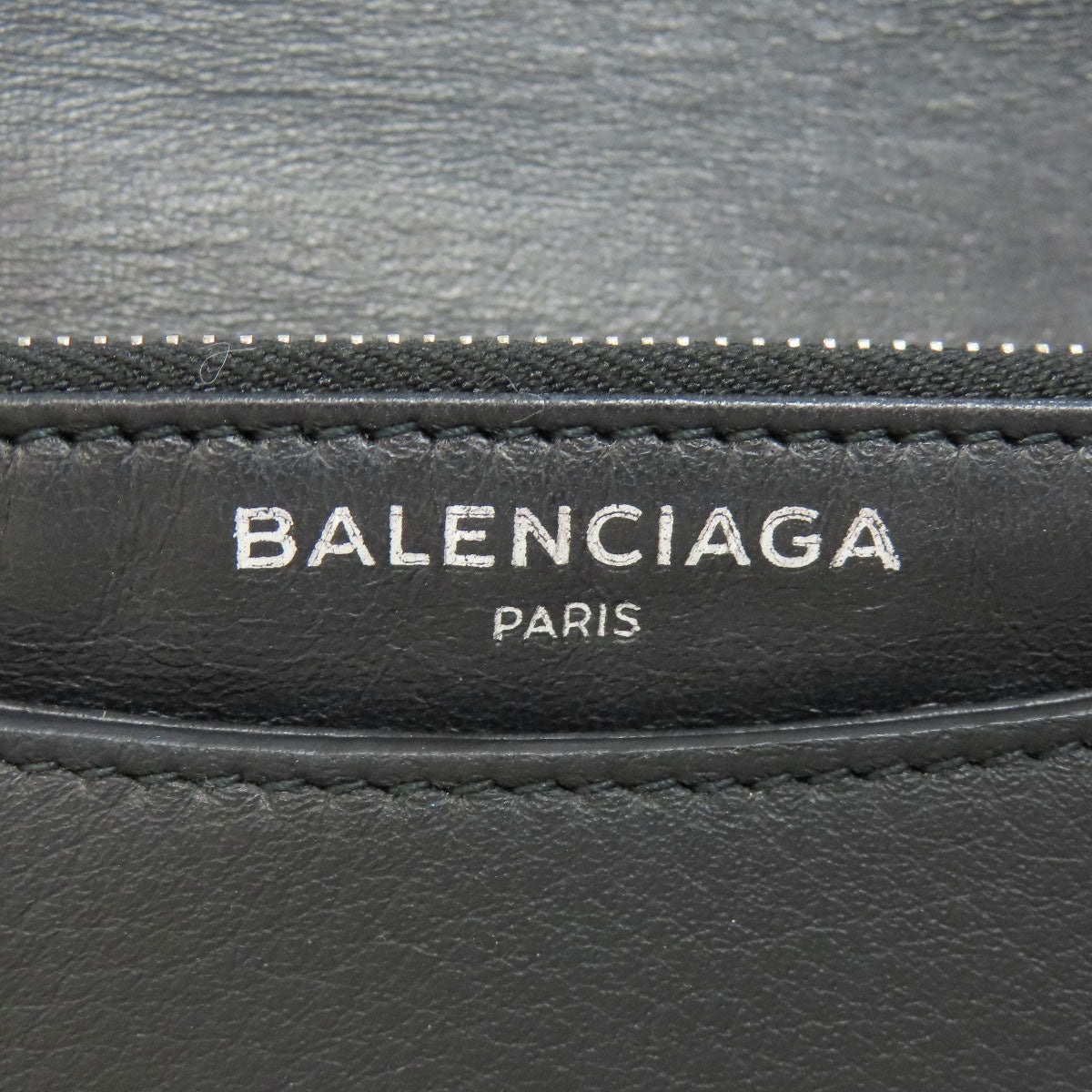 BALENCIAGA Long Wallet Purse 502027 Calfskin black Chain wallet Women Used Authentic