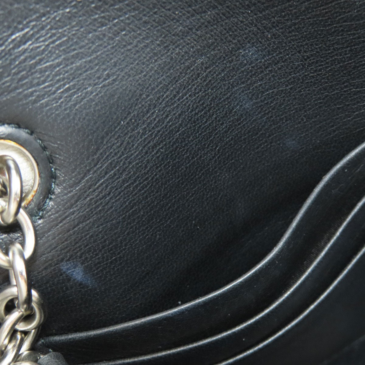 BALENCIAGA Long Wallet Purse 502027 Calfskin black Chain wallet Women Used Authentic