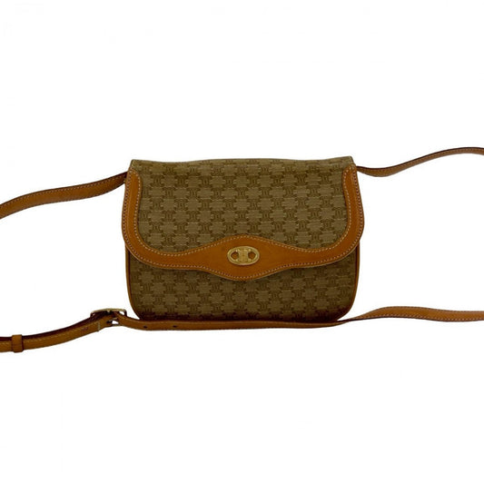 CELINE Shoulder Bag leather Brown