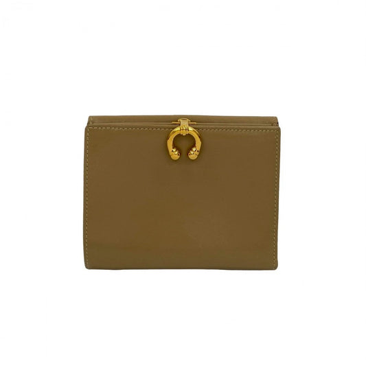 GUCCI Bifold Wallet leather beige