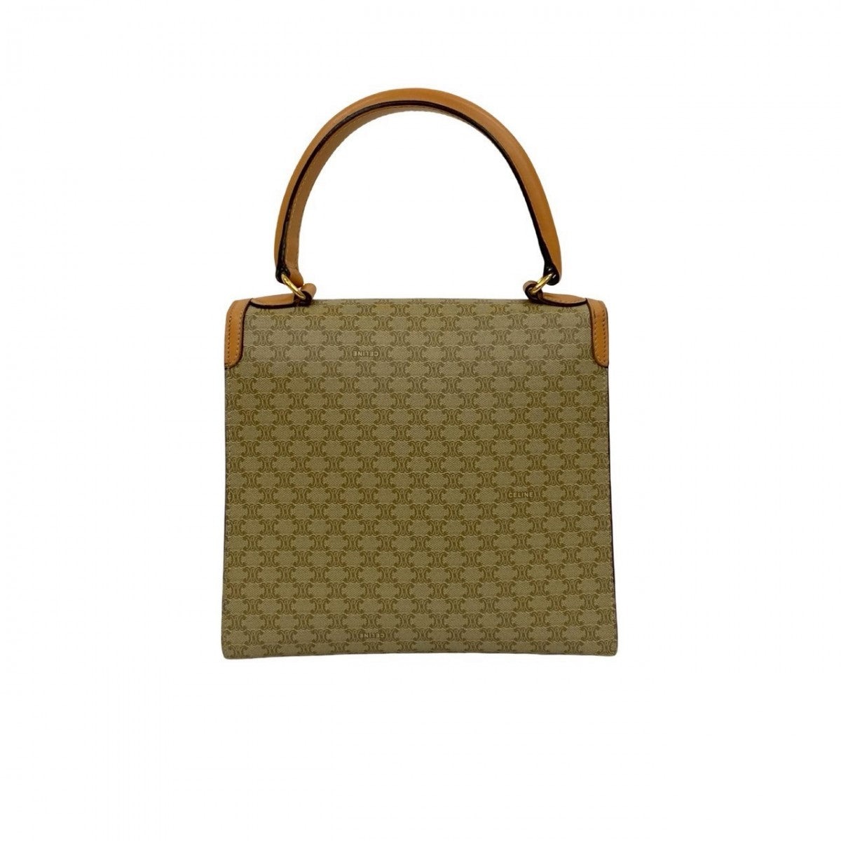 CELINE Shoulder Bag leather beige
