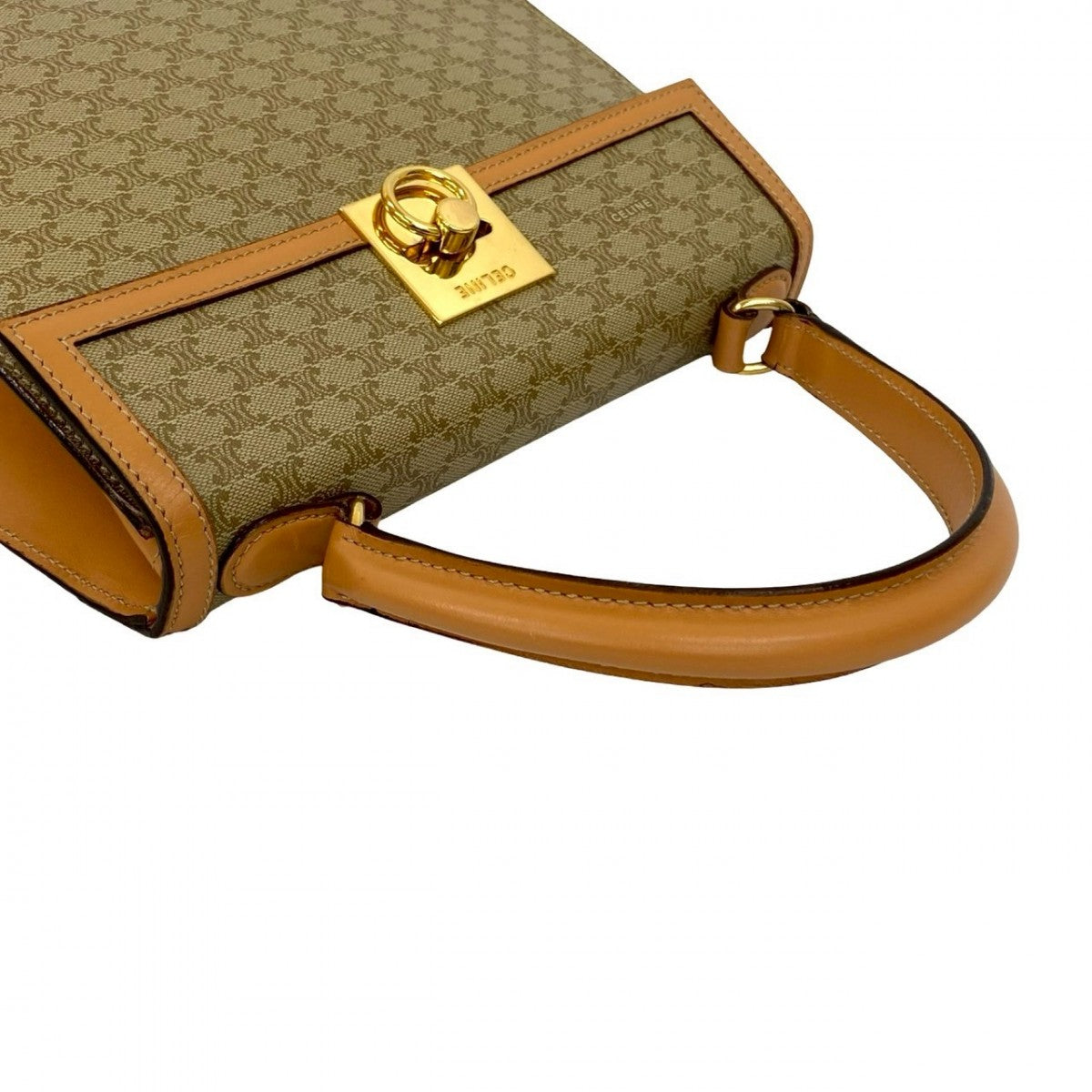 CELINE Shoulder Bag leather beige