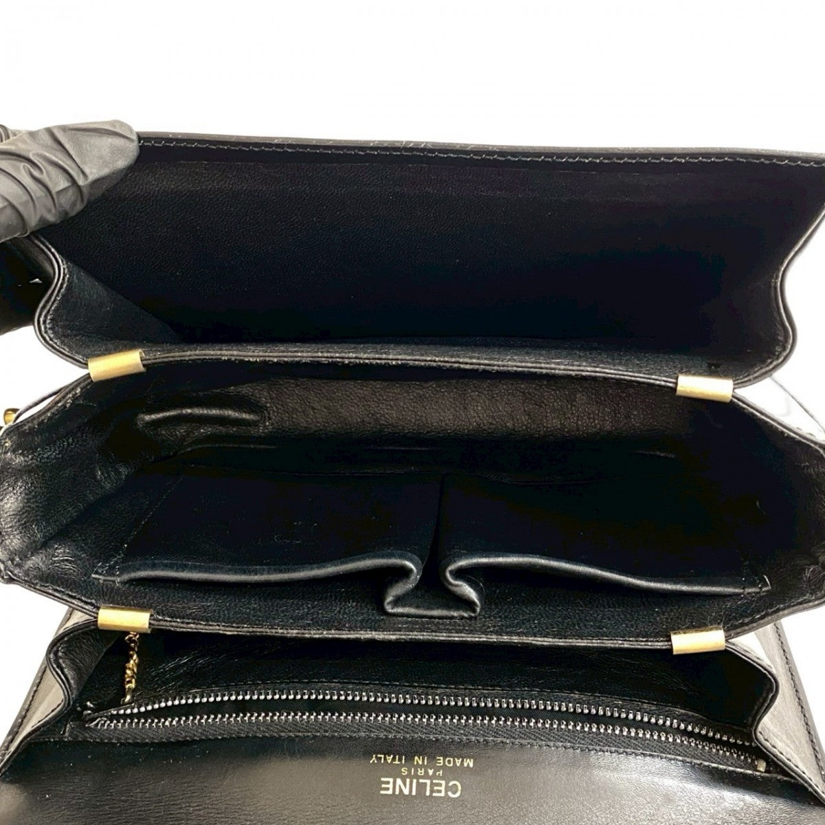CELINE Shoulder Bag Calfskin black
