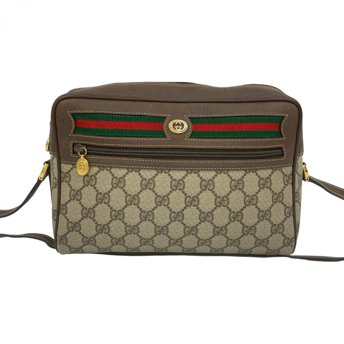 GUCCI Shoulder Bag leather Brown Sherry line