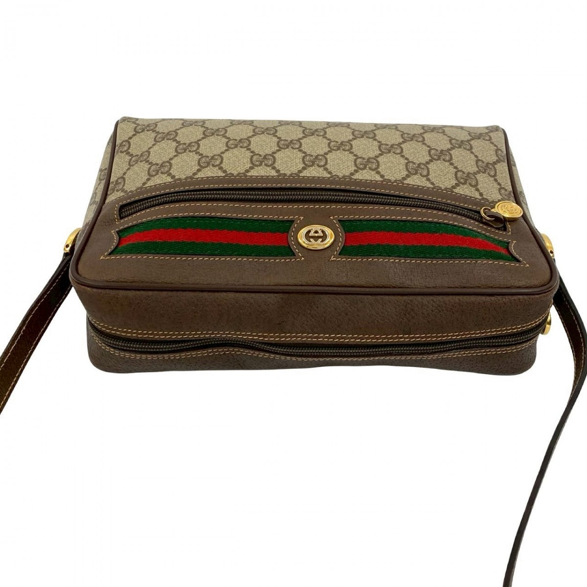 GUCCI Shoulder Bag leather Brown Sherry line