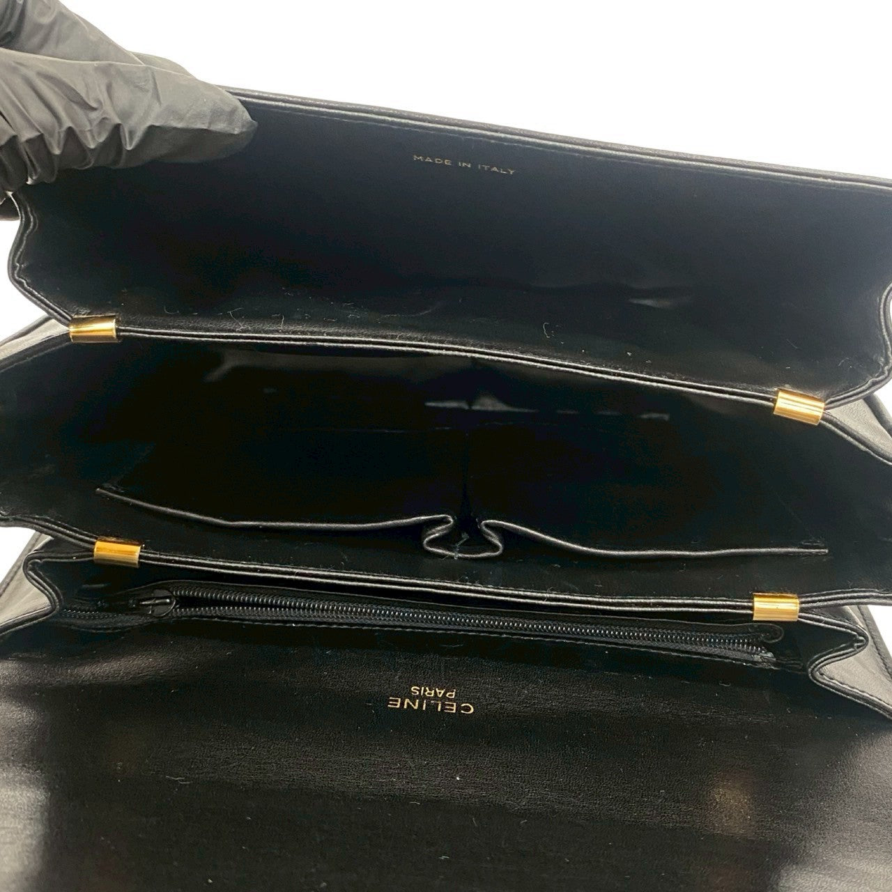 CELINE Shoulder Bag Calfskin black