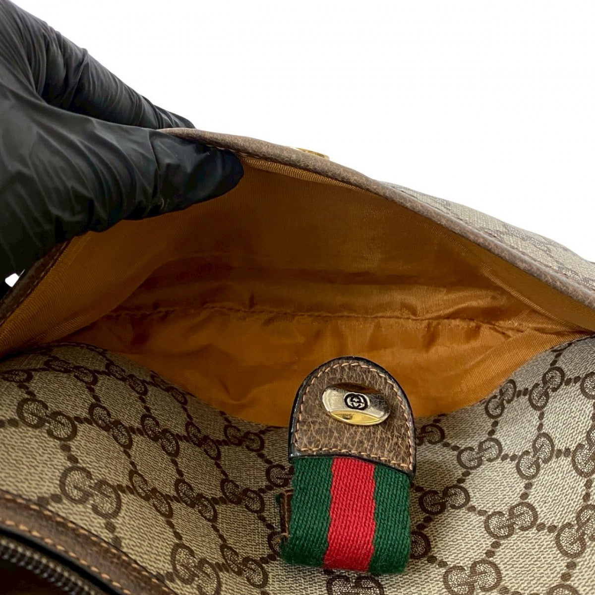 GUCCI Shoulder Bag leather Brown Sherry line