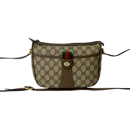 GUCCI Shoulder Bag leather Brown Sherry line