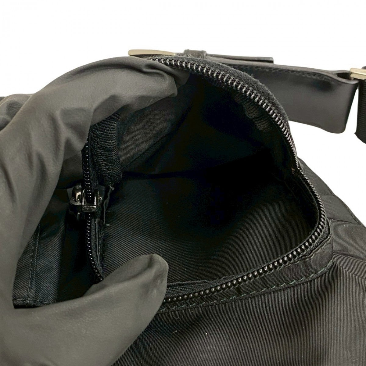 PRADA Sling bag leather black