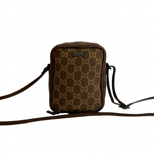 GUCCI Shoulder Bag canvas Brown