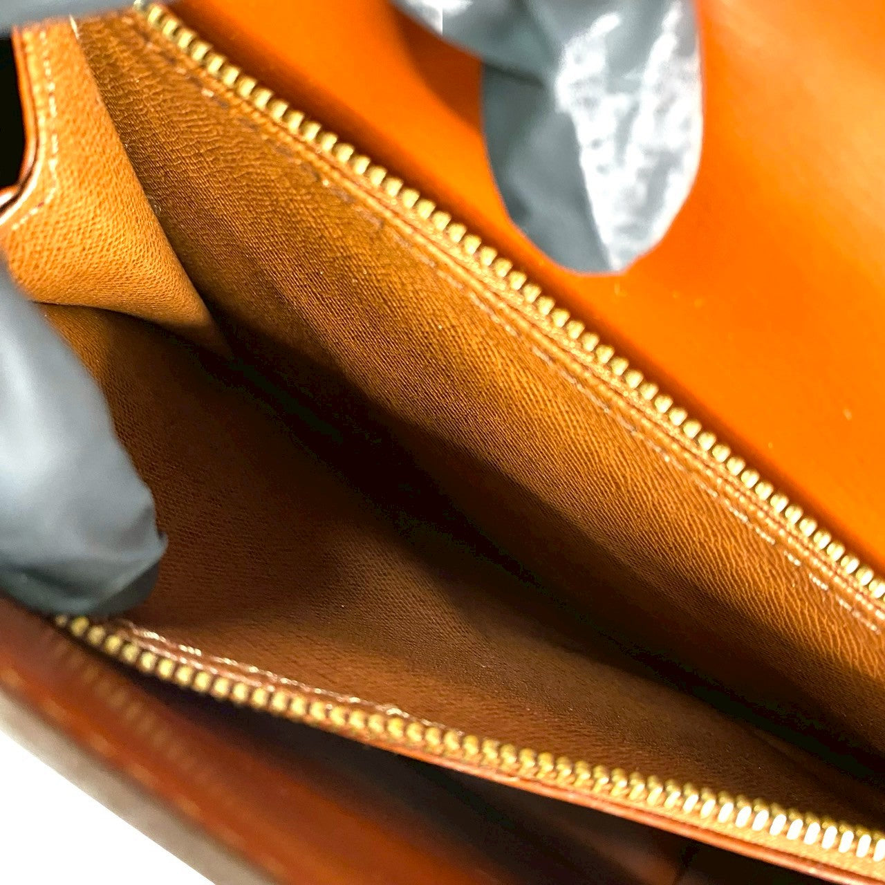 LOUIS VUITTON Handbag Epi Leather Brown Epi Malesherbes