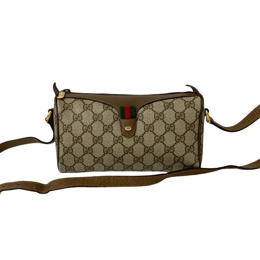 GUCCI Shoulder Bag leather Brown Sherry line
