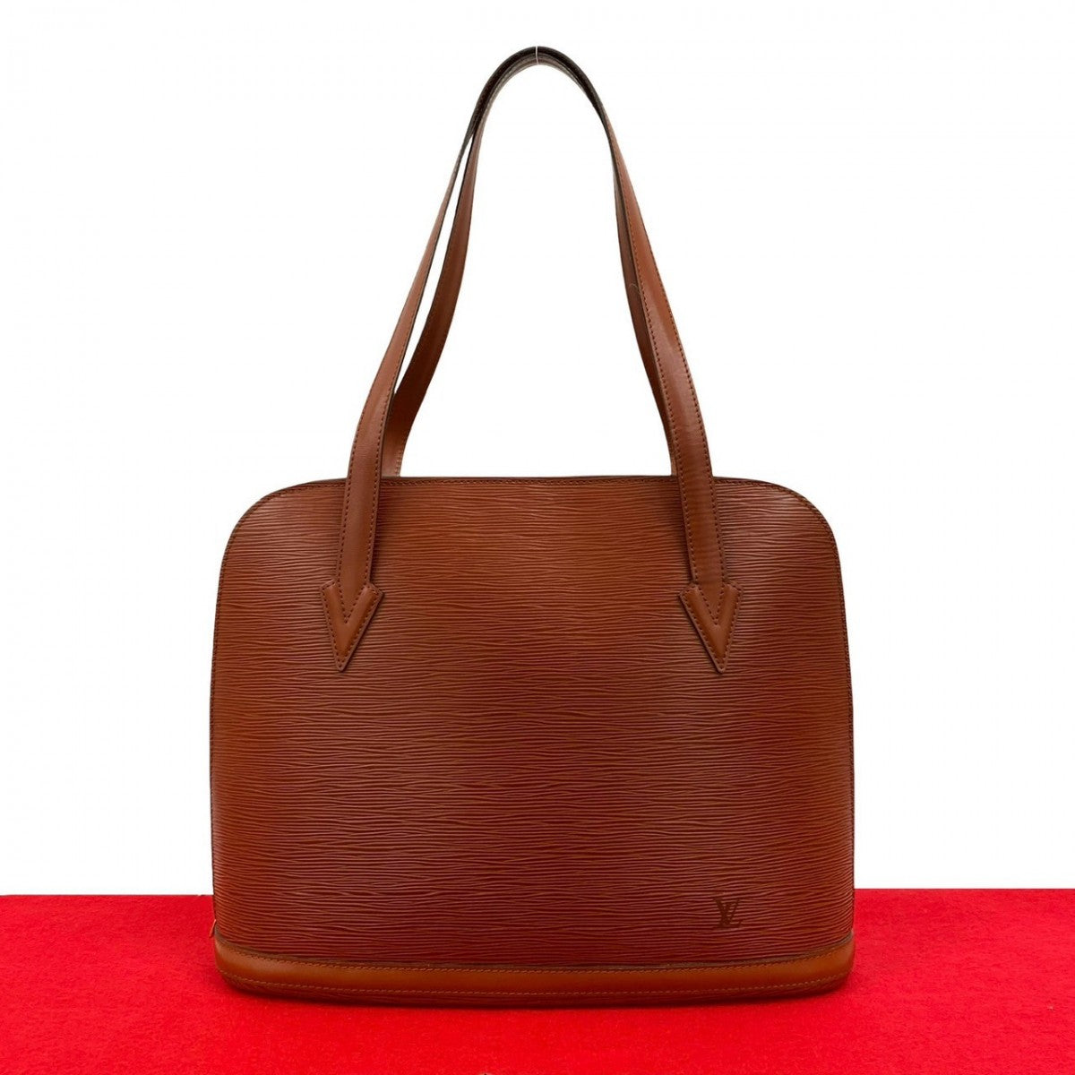 LOUIS VUITTON Tote Bag Epi Leather Brown Epi Ryu Sac