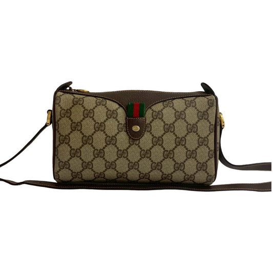 GUCCI Shoulder Bag leather Brown Sherry line