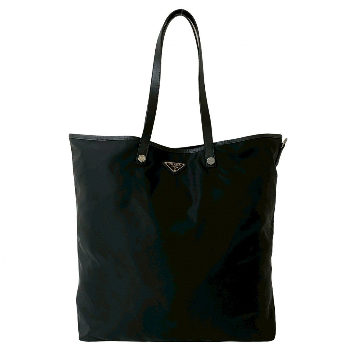 PRADA Tote Bag leather black Robot collection
