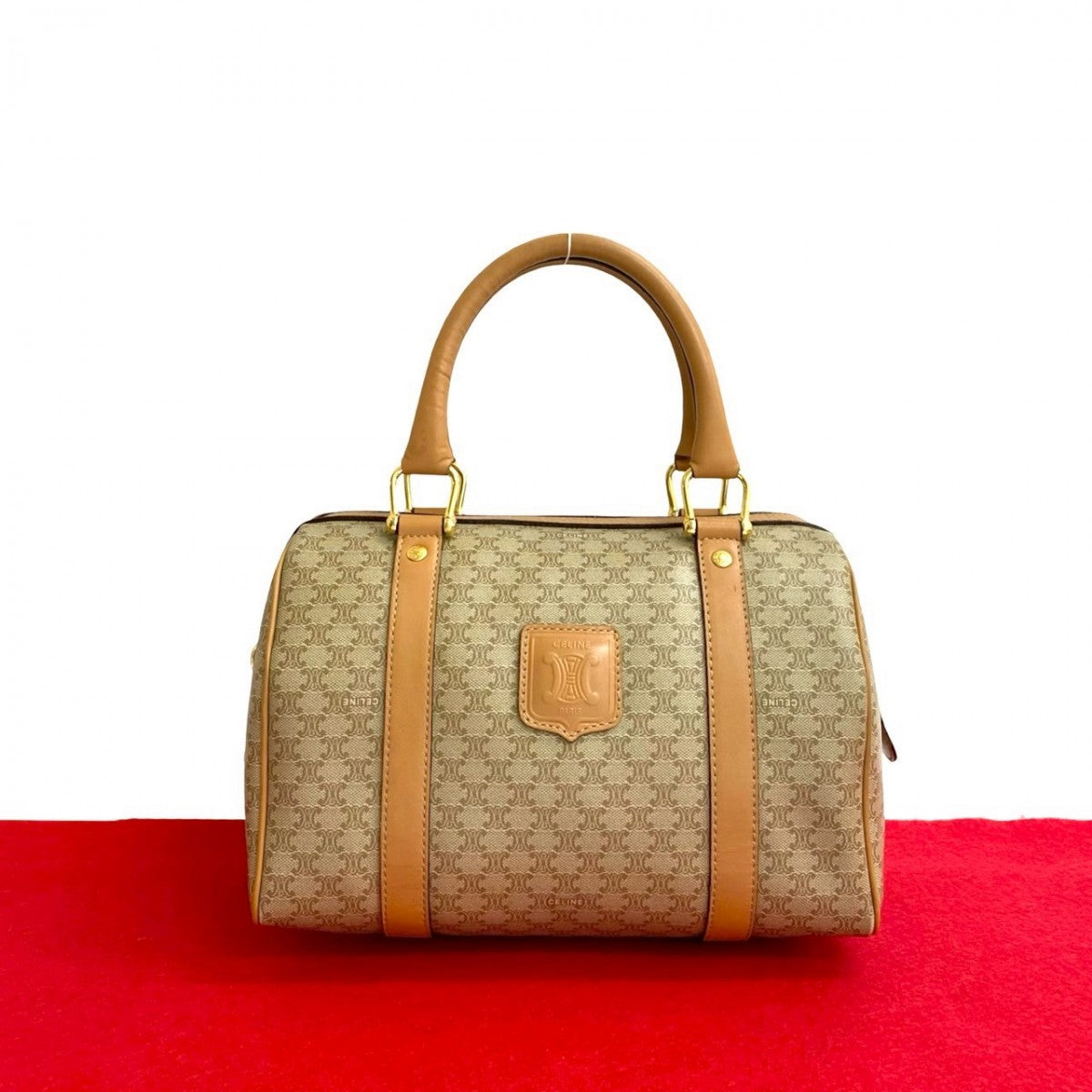 CELINE Handbag leather beige