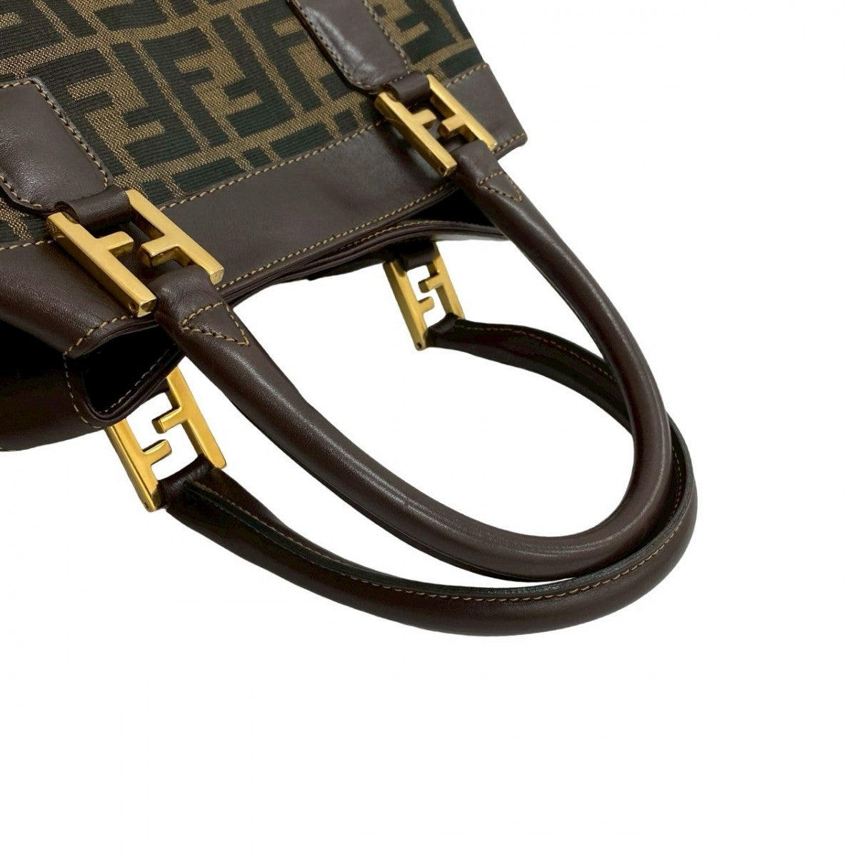 FENDI Shoulder Bag canvas Brown