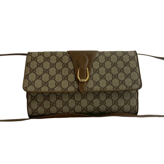 GUCCI Shoulder Bag leather Brown