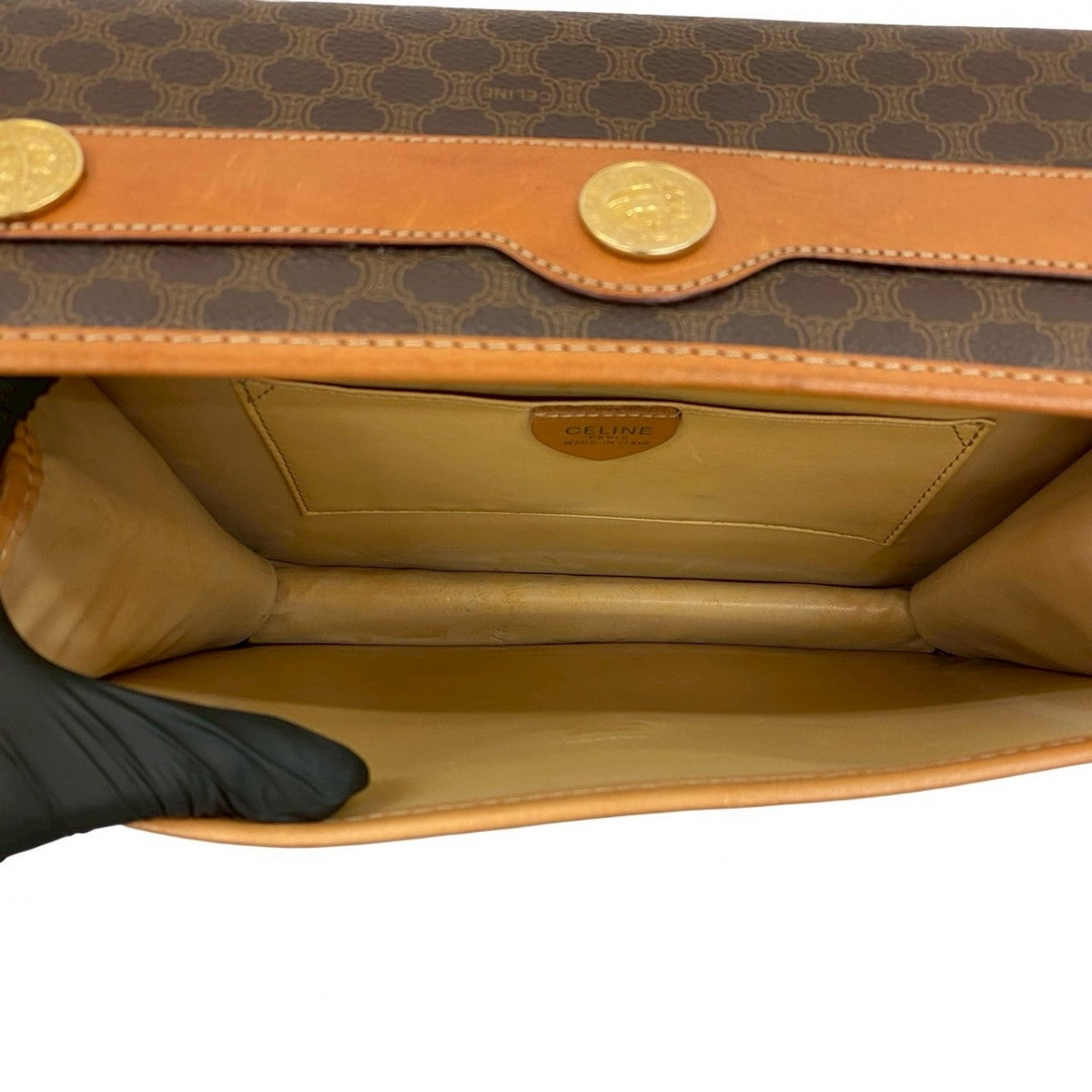 CELINE Shoulder Bag leather Brown