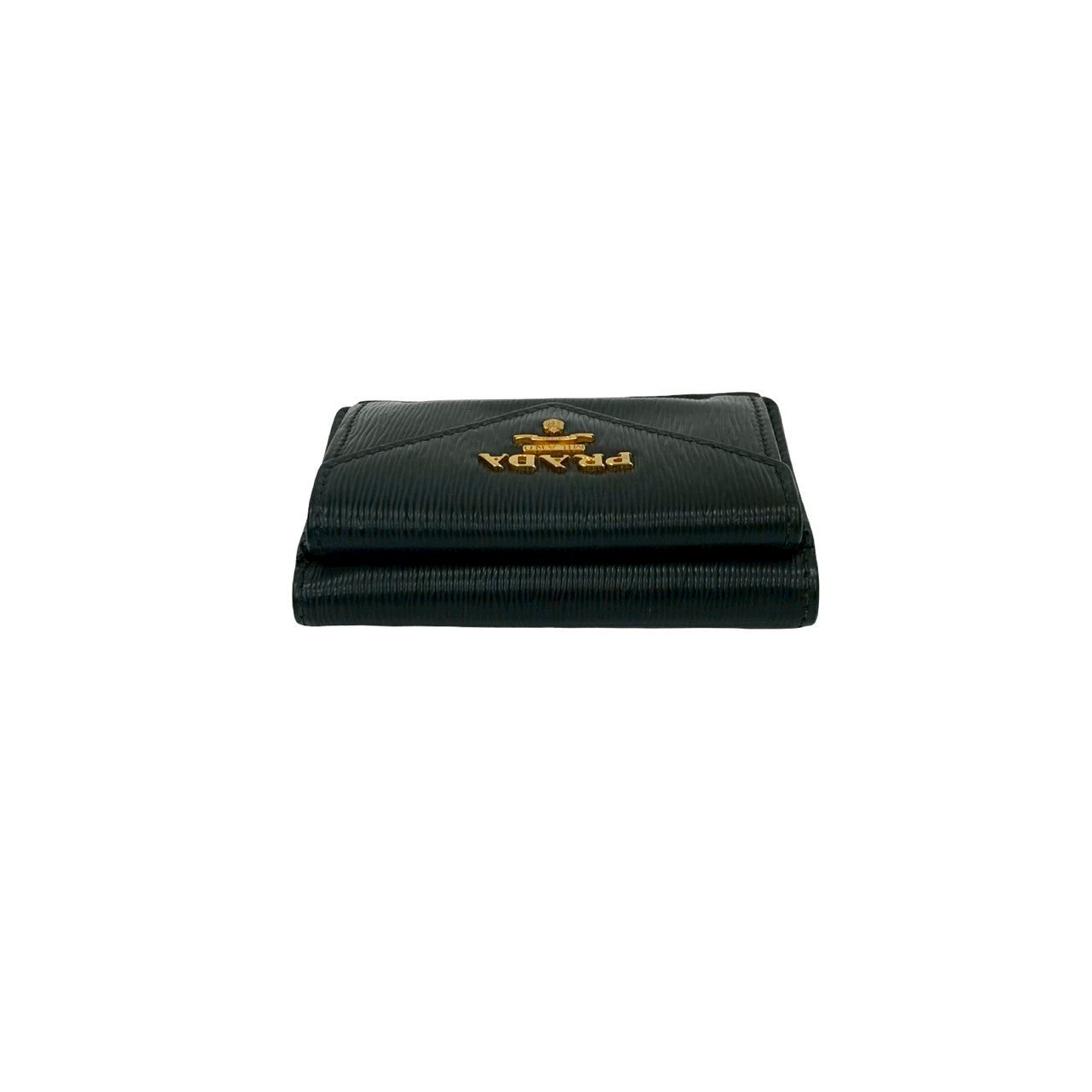 PRADA Tri-fold wallet leather black