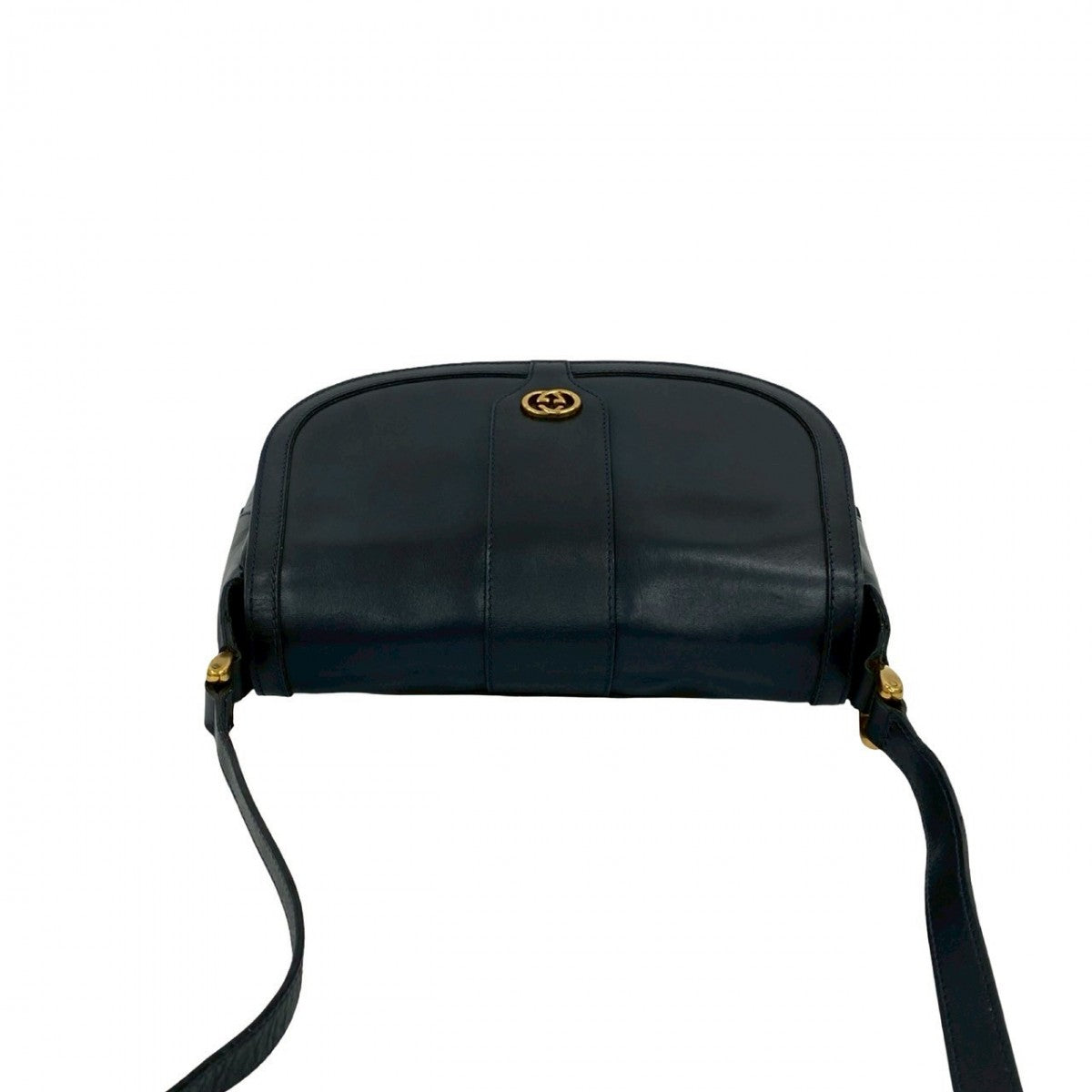 GUCCI Shoulder Bag Calfskin Navy