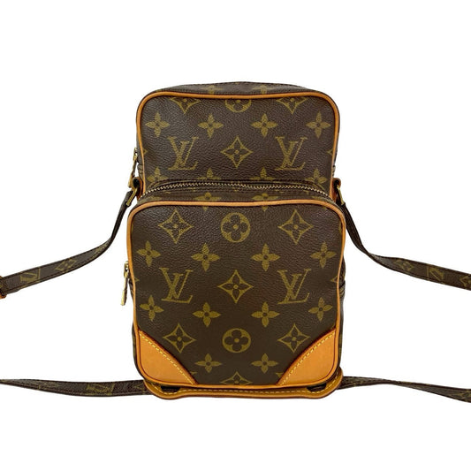 LOUIS VUITTON Shoulder Bag leather Brown Monogram Amazone