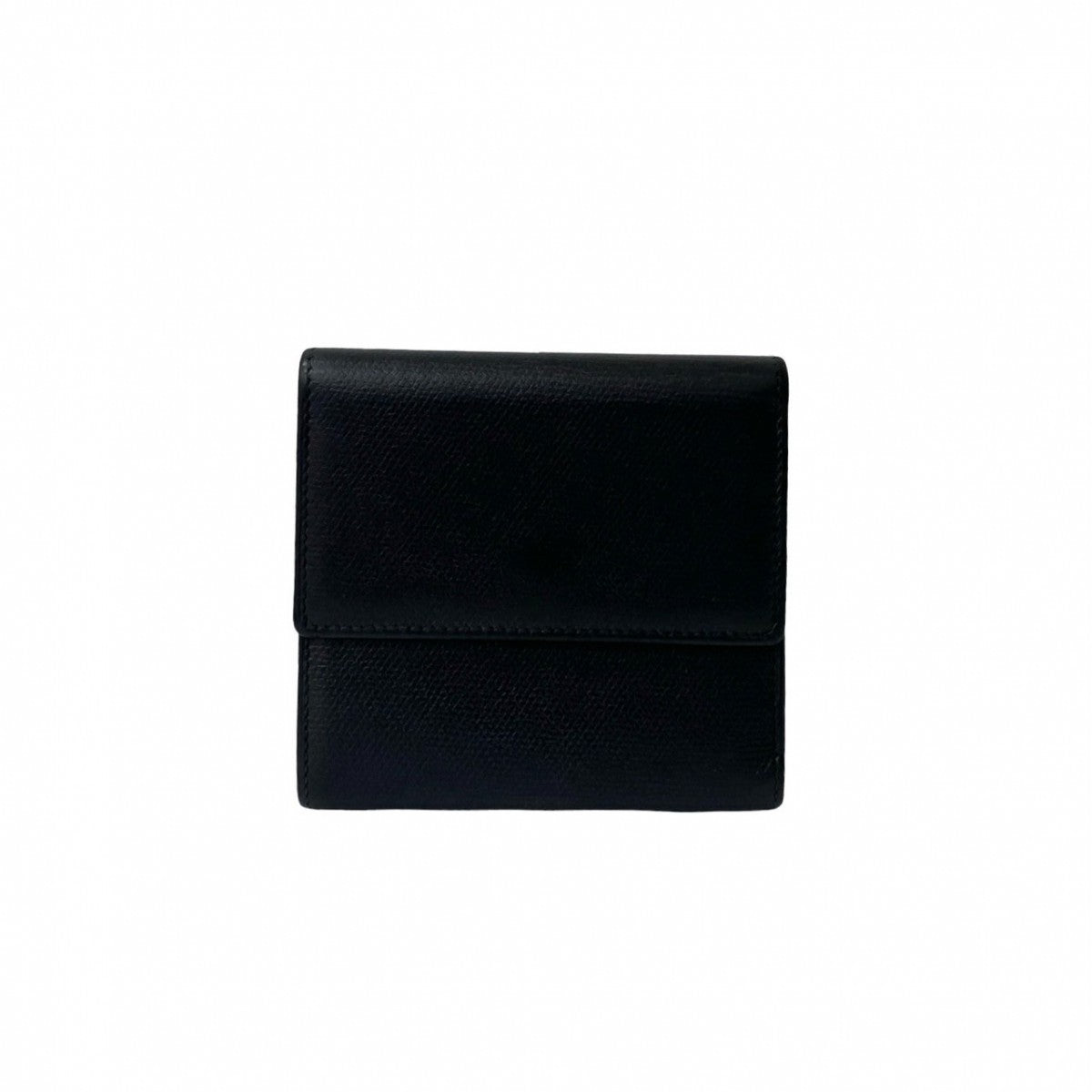 CHANEL Tri-fold wallet leather black