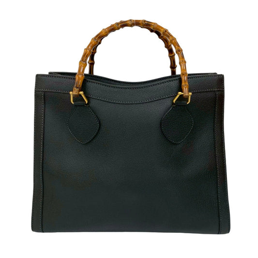 GUCCI Handbag leather black Bamboo