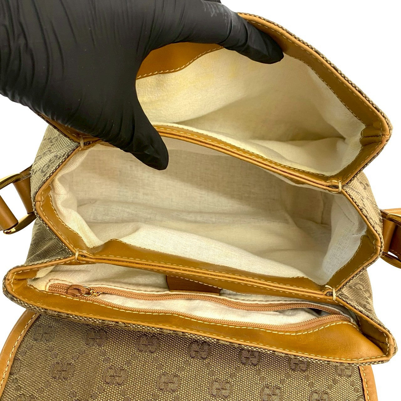 GUCCI Shoulder Bag canvas Brown