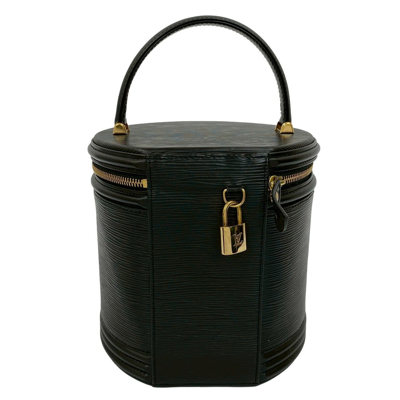 LOUIS VUITTON Handbag leather black Epi