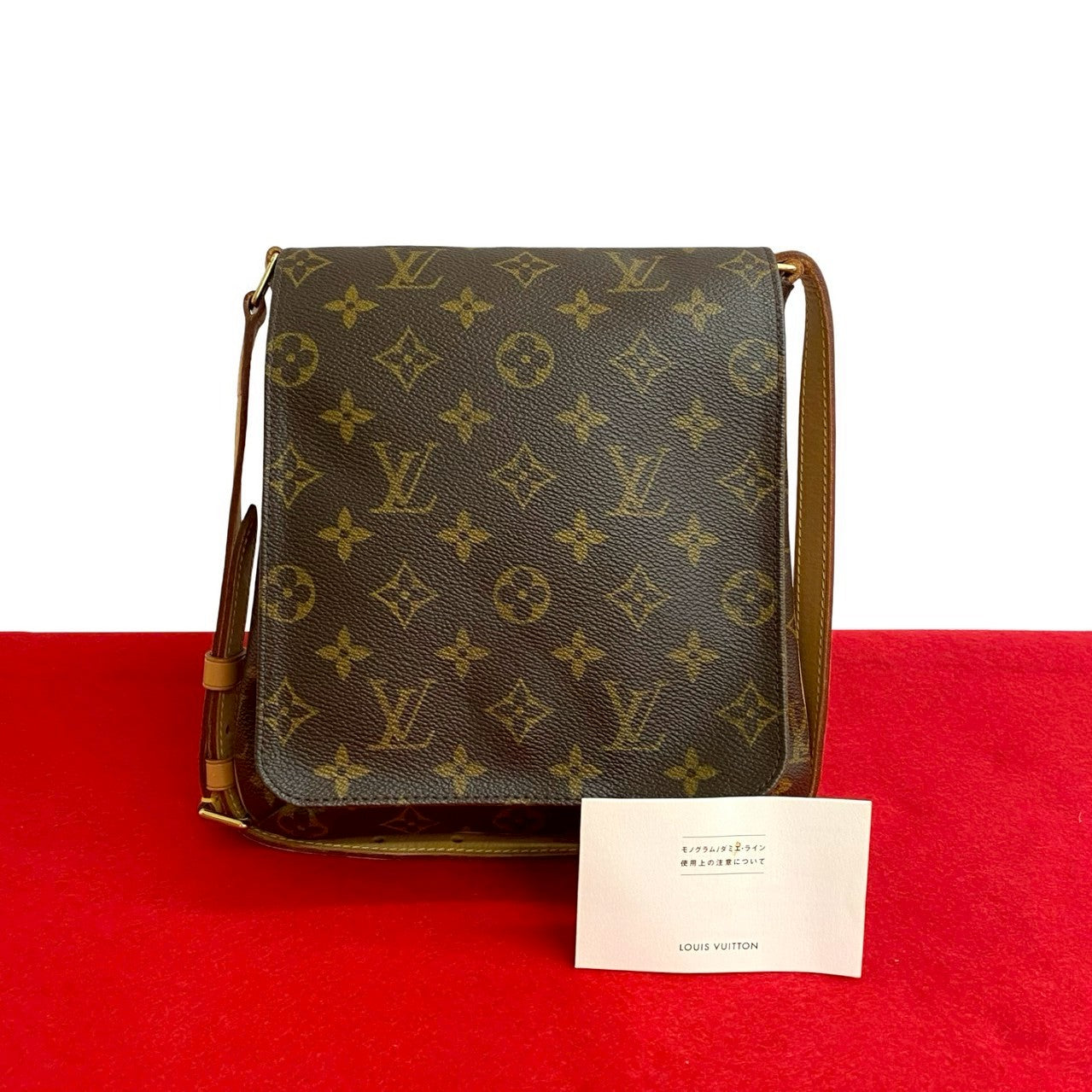 LOUIS VUITTON Shoulder Bag leather Brown Monogram Musette Salsa