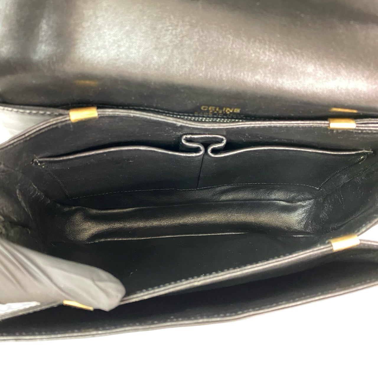 CELINE Shoulder Bag leather black